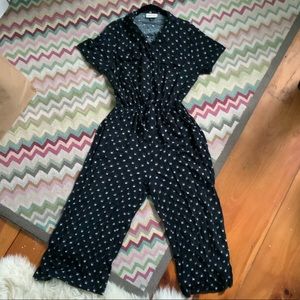 Universal Thread Black Jumpsuit with White Pattern